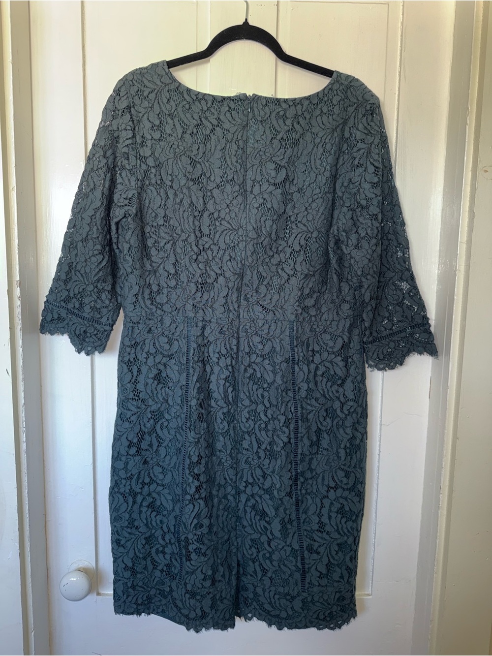 Talbots Teal Lace Cocktail Dress - Picture 2 of 4